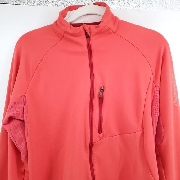 Salomon ActiLite Full Zip Mid Layer Activewear Media Pocket Mock Neck Jacket XL - Picture 2 of 11
